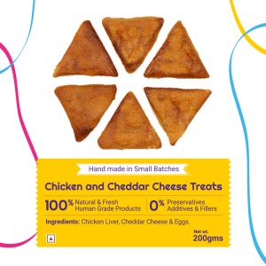 Chicken and cheddar cheese treats